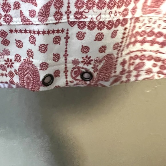 Jane and Delancey hooded sweatshirt short sleeve top red white medium - Picture 3 of 6